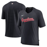 Cleveland Guardians Nike Authentic Collection Pregame Raglan Performance V-Neck T-Shirt - Navy T-shirts