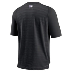 Colorado Rockies Nike Authentic Collection Pregame Raglan Performance V-Neck T-Shirt - Black T-shirts