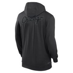 Chicago White Sox Nike Authentic Collection Travel Performance Lightweight Full-Zip Hoodie - Black Hoodies