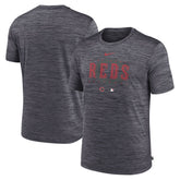 Cincinnati Reds Nike Authentic Collection Velocity Performance Practice T-Shirt - Heather Charcoal T-shirts