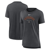 San Francisco Giants Nike Women's Authentic Collection Early Work Tri-Blend T-Shirt - Heather Charcoal T-shirts