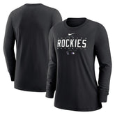 Colorado Rockies Nike Women's Authentic Collection Legend Performance Long Sleeve T-Shirt - Black T-shirts