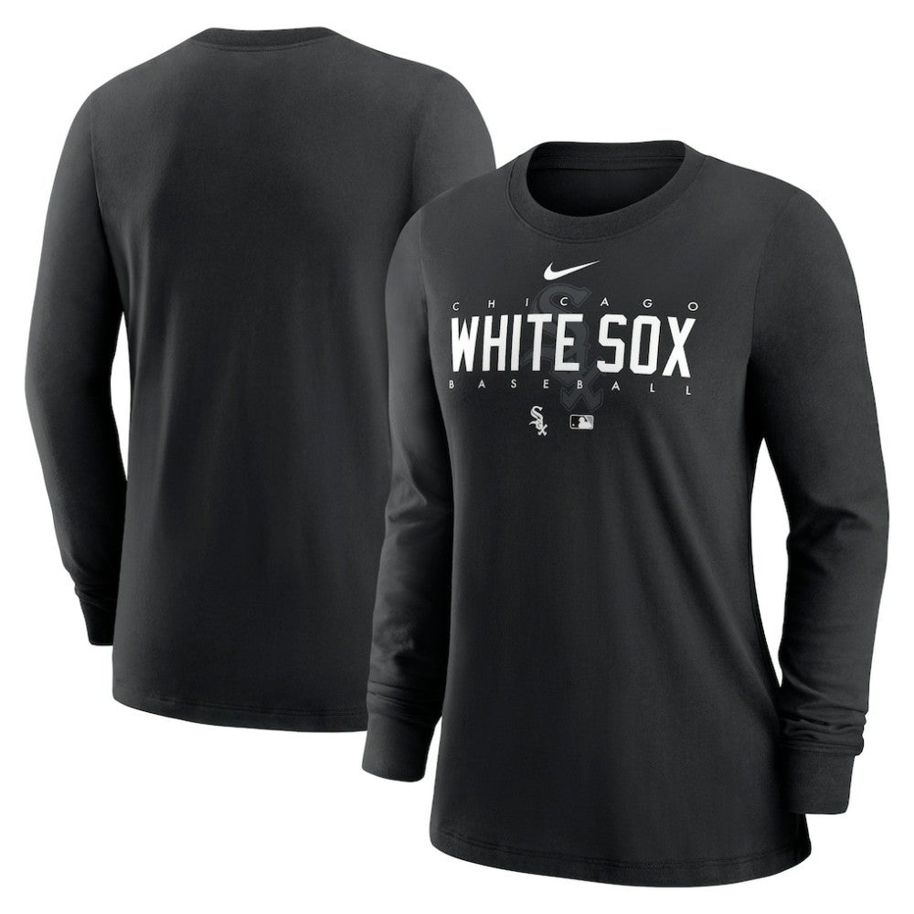 Chicago White Sox Nike Women's Authentic Collection Legend Performance Long Sleeve T-Shirt - Black T-shirts