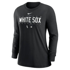 Chicago White Sox Nike Women's Authentic Collection Legend Performance Long Sleeve T-Shirt - Black T-shirts