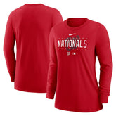 Washington Nationals Nike Women's Authentic Collection Legend Performance Long Sleeve T-Shirt - Red T-shirts