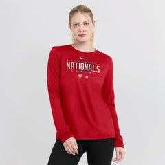 Washington Nationals Nike Women's Authentic Collection Legend Performance Long Sleeve T-Shirt - Red T-shirts