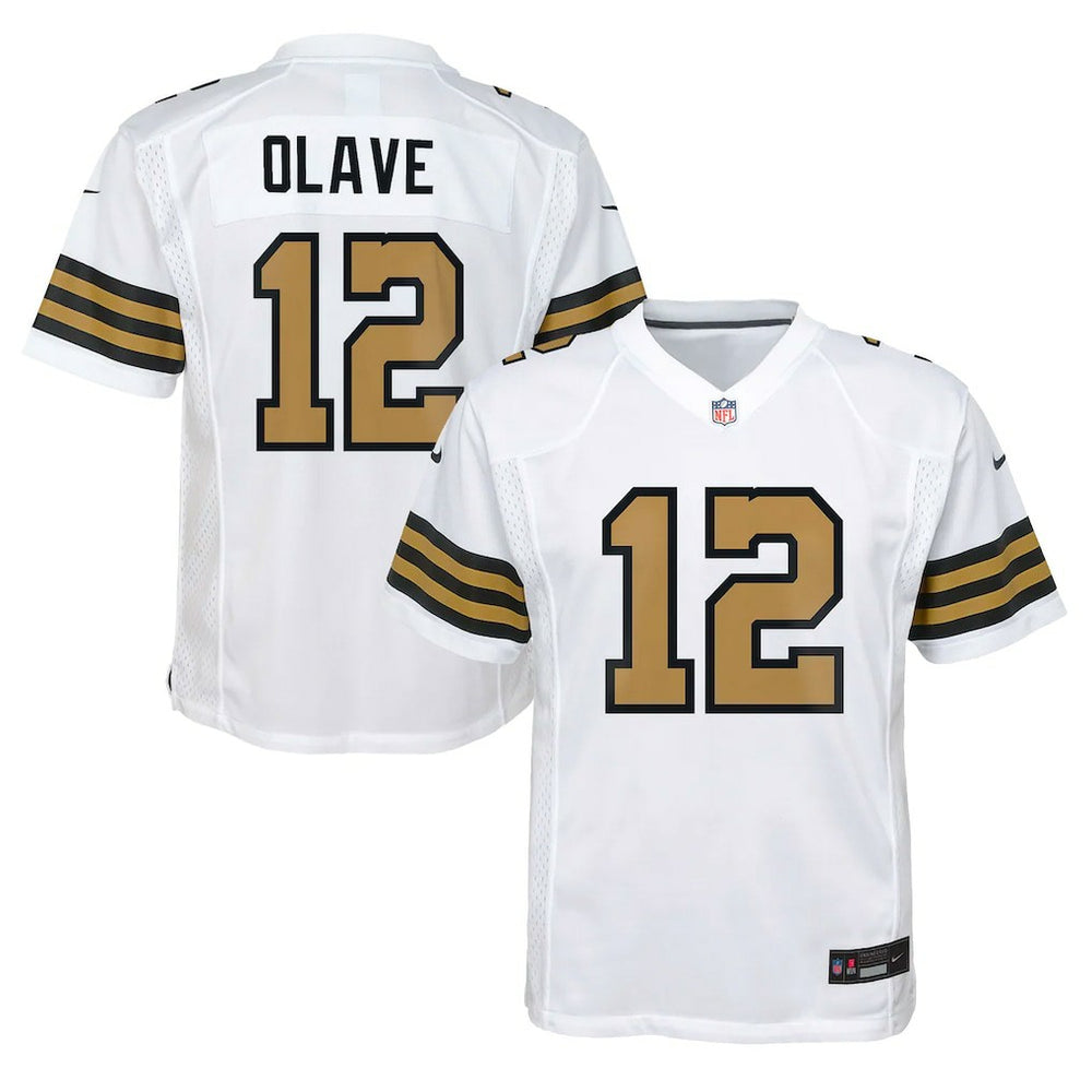 NFL Chris Olave New Orleans Saints Youth Game Jersey - White