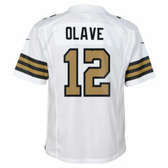 NFL Chris Olave New Orleans Saints Youth Game Jersey - White