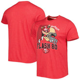 Jerry Rice San Francisco 49ers Homage Unisex Caricature Retired Player Tri-Blend T-Shirt Scarlet