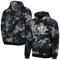 Chicago Bears The Wild Collective Camo Pullover Hoodie Black