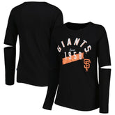 San Francisco Giants Touch Women's Formation Long Sleeve T-Shirt - Black T-shirts