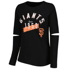 San Francisco Giants Touch Women's Formation Long Sleeve T-Shirt - Black T-shirts