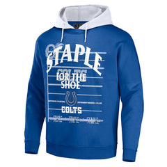Indianapolis Colts NFL x Staple Throwback Vintage Wash Pullover Hoodie Blue