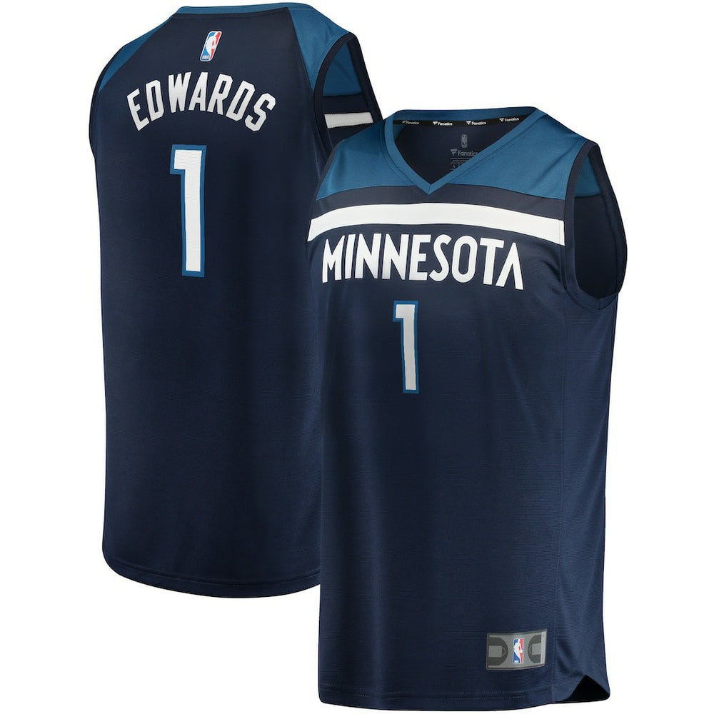 NBA Anthony Edwards Minnesota Timberwolves 2021/22 Fast Break Replica Jersey - Icon Edition - Navy