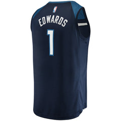 NBA Anthony Edwards Minnesota Timberwolves 2021/22 Fast Break Replica Jersey - Icon Edition - Navy