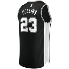 NBA Zach Collins San Antonio Spurs Fast Break Replica Jersey - Icon Edition - Black