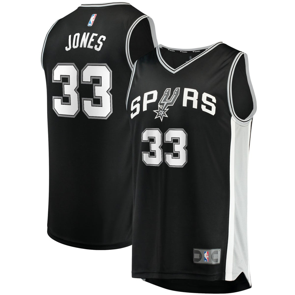 Tre Jones San Antonio Spurs Fast Break Replica Jersey Icon Edition Black