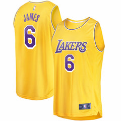 LeBron James Los Angeles Lakers 2021/22 Fast Break Replica Jersey Icon Edition Gold