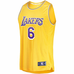 NBA LeBron James Los Angeles Lakers 2021/22 Fast Break Replica Jersey - Icon Edition - Gold
