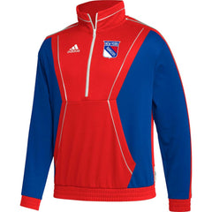 NHL New York Rangers adidas Team Classics Half-Zip Jacket - Red