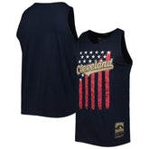 Cleveland Guardians Mitchell & Ness Cooperstown Collection Stars and Stripes Tank Top - Navy Tanks