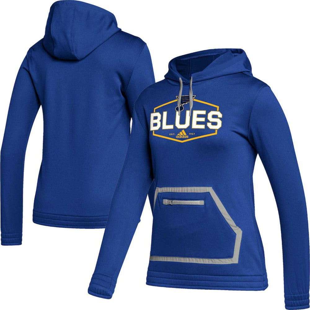 NHL St. Louis Blues adidas Women's Team Pullover Hoodie - Blue