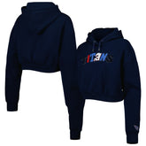 Tennessee Titans The Wild Collective Women's Cropped Pullover Hoodie Navy