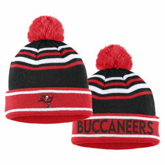 Tampa Bay Buccaneers WEAR by Erin Andrews Women's Colorblock Cuffed Knit Hat with Pom and Scarf Set Red