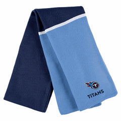 Tennessee Titans WEAR by Erin Andrews Women's Colorblock Cuffed Knit Hat with Pom and Scarf Set Navy