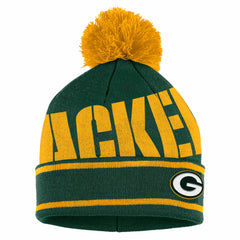 Green Bay Packers WEAR by Erin Andrews Women's Double Jacquard Cuffed Knit Hat with Pom and Gloves Set Green