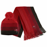 Tampa Bay Buccaneers WEAR by Erin Andrews Women's Ombre Pom Knit Hat and Scarf Set Red