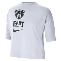 Brooklyn Nets Women's Essential Boxy T-Shirt White