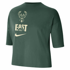 Milwaukee Bucks Women's Essential Boxy T-Shirt Hunter Green