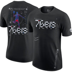 Philadelphia 76ers Courtside Air Traffic Control Max90 T-Shirt Black
