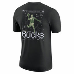 Milwaukee Bucks Courtside Air Traffic Control Max90 T-Shirt Black