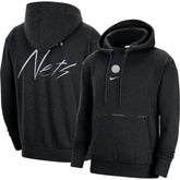 Brooklyn Nets Courtside Versus Flight Pullover Hoodie Heather Black