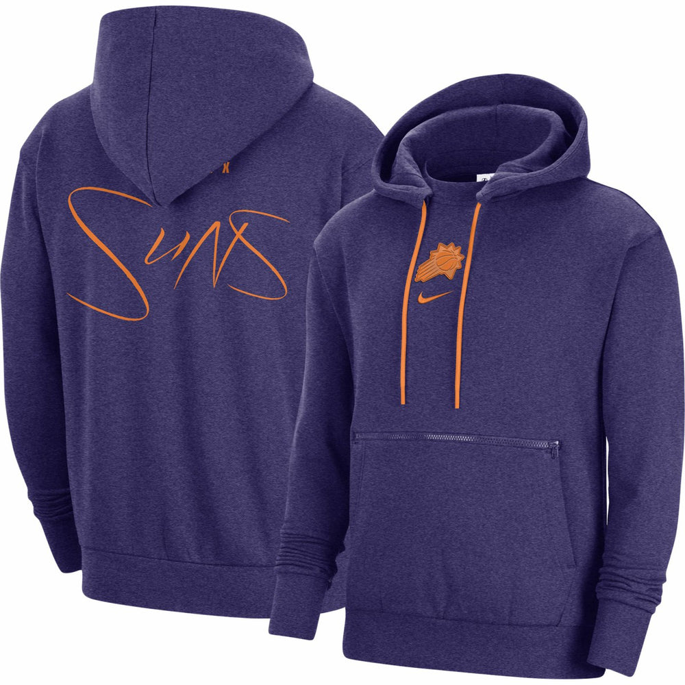 Phoenix Suns Courtside Versus Flight Pullover Hoodie Heather Purple