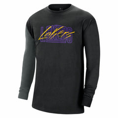 Los Angeles Lakers Courtside Versus Flight MAX90 Long Sleeve T-Shirt Black
