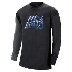 Dallas Mavericks Courtside Versus Flight MAX90 Long Sleeve T-Shirt Black