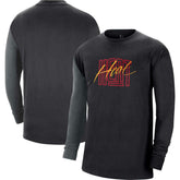 Miami Heat Courtside Versus Flight MAX90 Long Sleeve T-Shirt Black