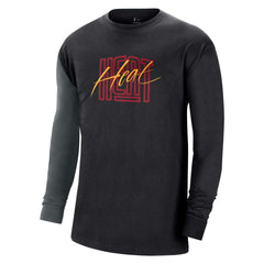 Miami Heat Courtside Versus Flight MAX90 Long Sleeve T-Shirt Black