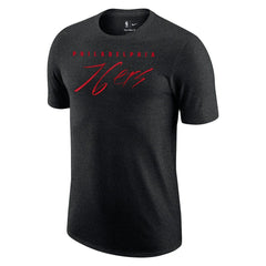 Philadelphia 76ers Courtside Versus Flight Max90 T-Shirt Heather Black