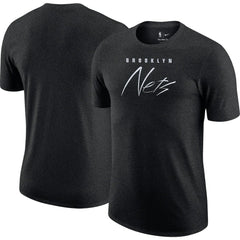 Brooklyn Nets Courtside Versus Flight Max90 T-Shirt Heather Black