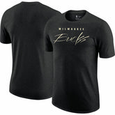 Milwaukee Bucks Courtside Versus Flight Max90 T-Shirt Heather Black