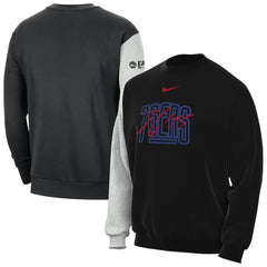 Philadelphia 76ers Courtside Versus Force & Flight Pullover Sweatshirt Black/Heather Gray