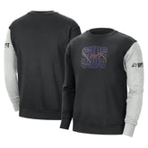 Phoenix Suns Courtside Versus Force & Flight Pullover Sweatshirt Black/Heather Gray