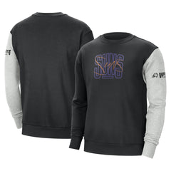 Phoenix Suns Courtside Versus Force & Flight Pullover Sweatshirt Black/Heather Gray