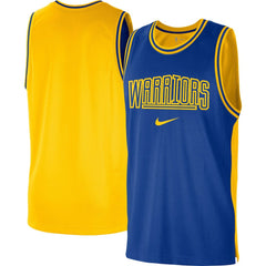 Golden State Warriors Courtside Versus Force Split DNA Performance Mesh Tank Top Royal/Gold