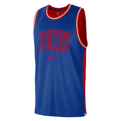 Philadelphia 76ers Courtside Versus Force Split DNA Performance Mesh Tank Top Royal/Red