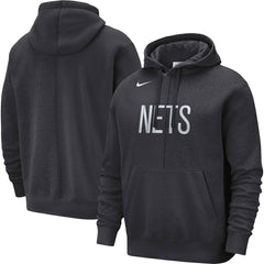 Brooklyn Nets Courtside Versus Stitch Split Pullover Hoodie Anthracite